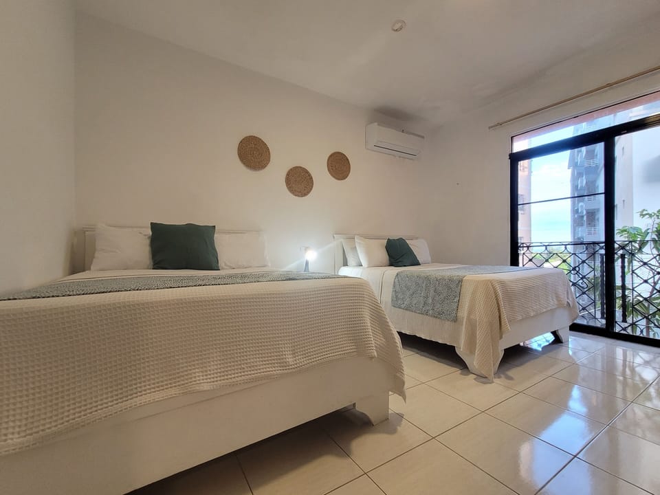 Double Room 2 Full Beds | In-room safe, desk, free WiFi, bed sheets