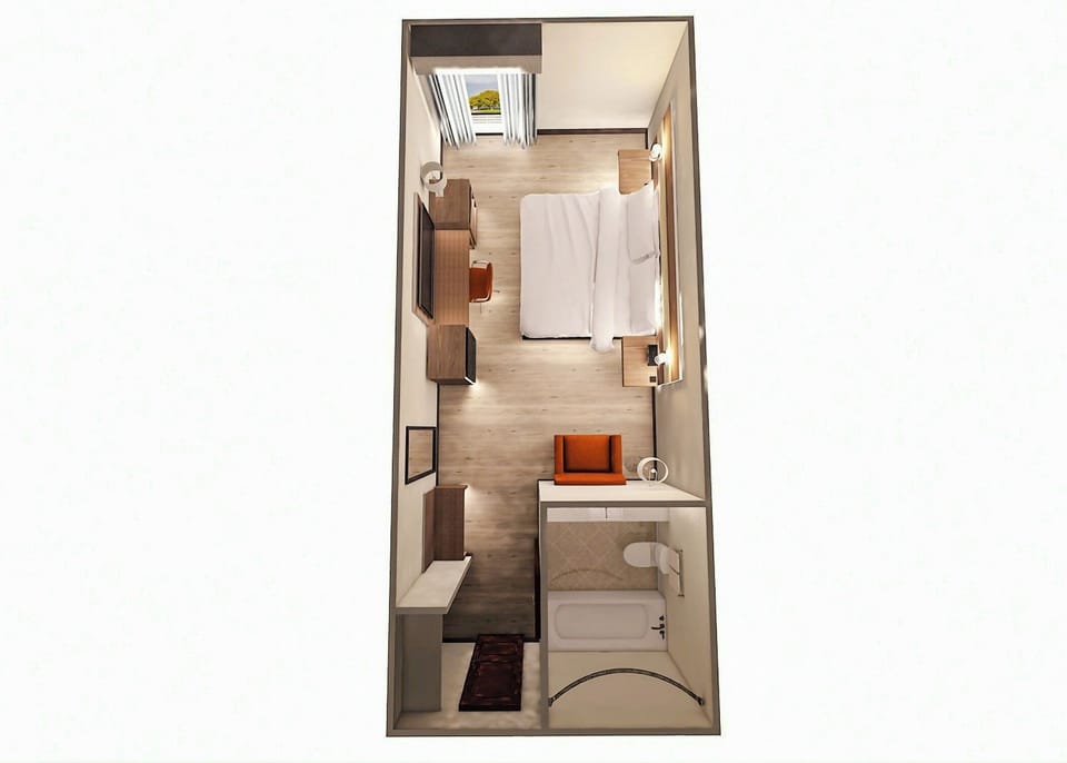 Standard Room, 1 King Bed | Floor plan