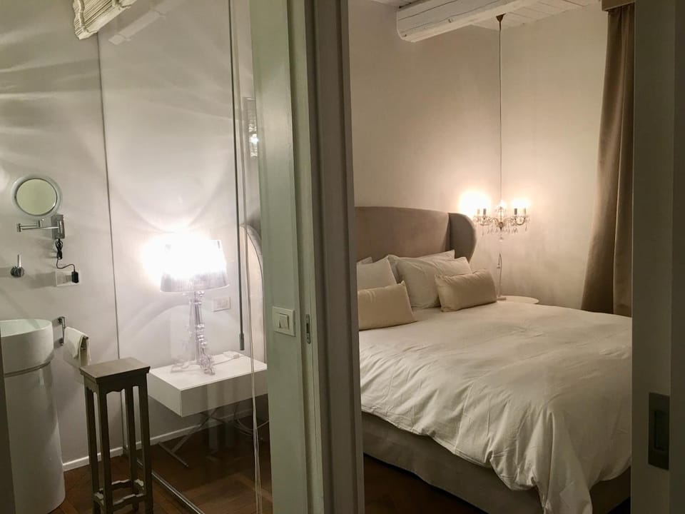 Premium bedding, down comforters, desk, soundproofing