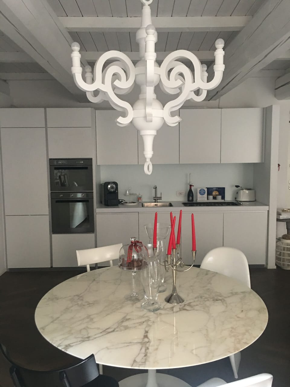LED TV, heated floors