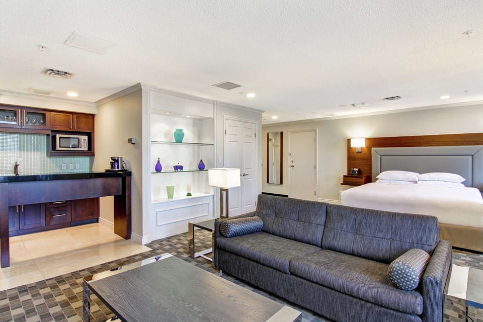 Suite, 1 King Bed with Sofa bed, Kitchen | Living area | TV, pay movies