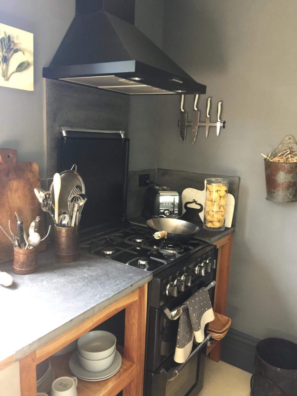 Microwave, oven, stovetop, electric kettle