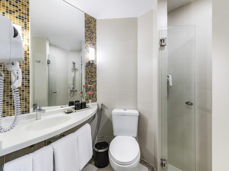 In-room safe, desk, iron/ironing board (on request), cribs (free)
