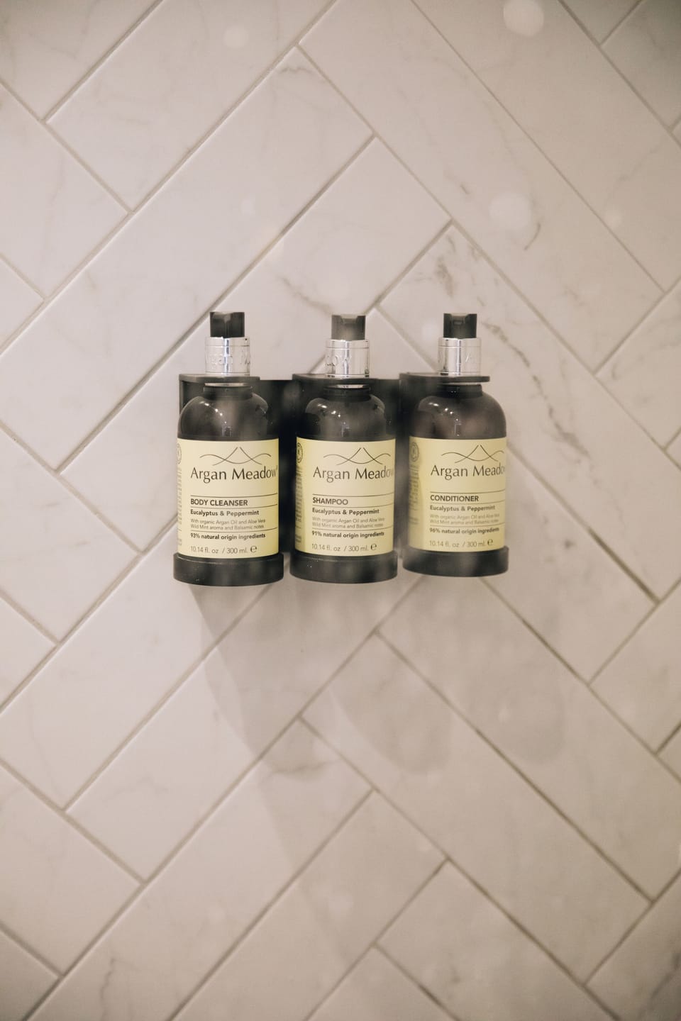 Eco-friendly toiletries, hair dryer, towels, soap