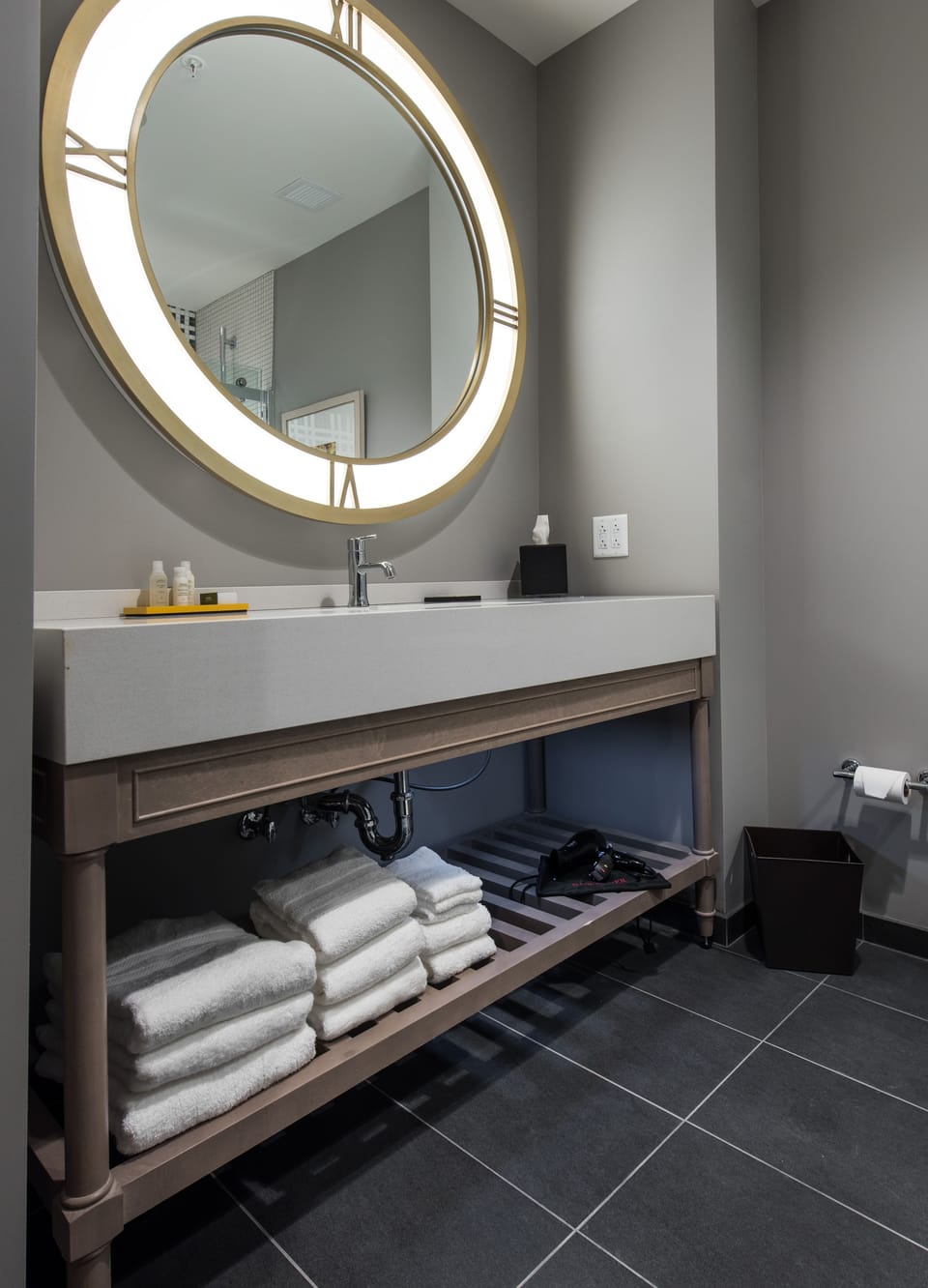 Free toiletries, hair dryer, towels