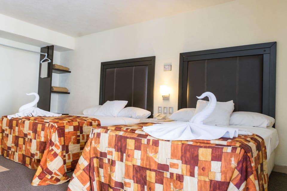 Standard Room, 2 Double Beds | Iron/ironing board (on request), WiFi (free), bed sheets