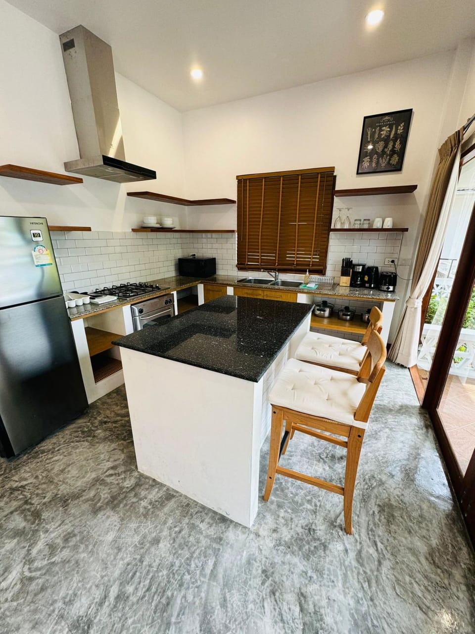 Villa, 2 Bedrooms, Poolside | Private kitchen | Coffee/tea maker, full-size fridge, microwave, stovetop