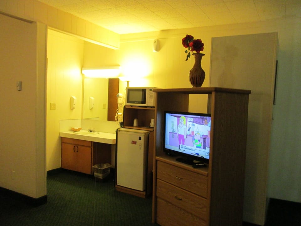 43-inch LCD TV with premium channels, TV