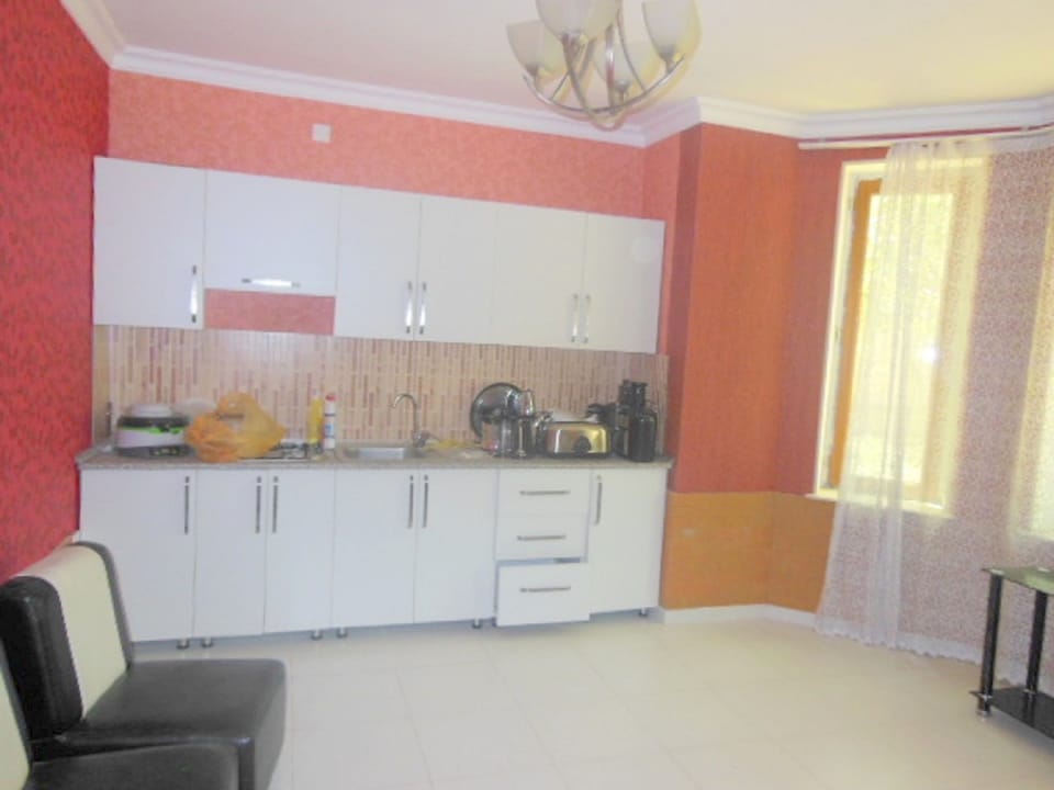 Coffee/tea maker, refrigerator (on request), microwave (on request)