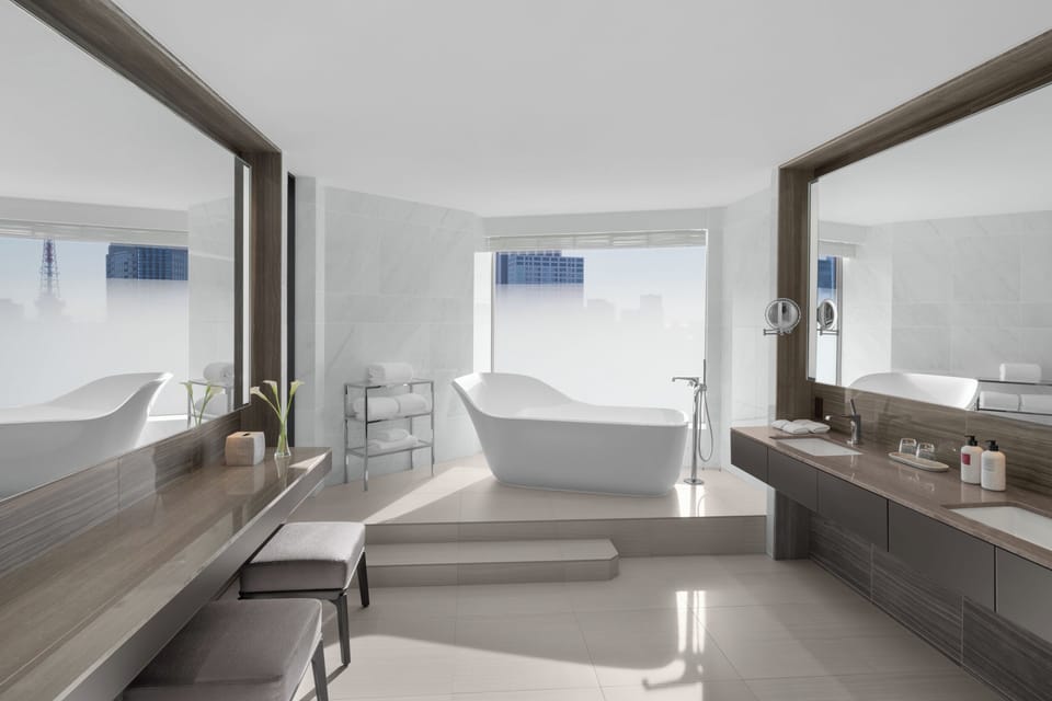 Suite, 2 Twin Bed and 1 King Bed, Club Lounge Access (Miyabi) | Bathroom | Eco-friendly toiletries, hair dryer, bathrobes, slippers
