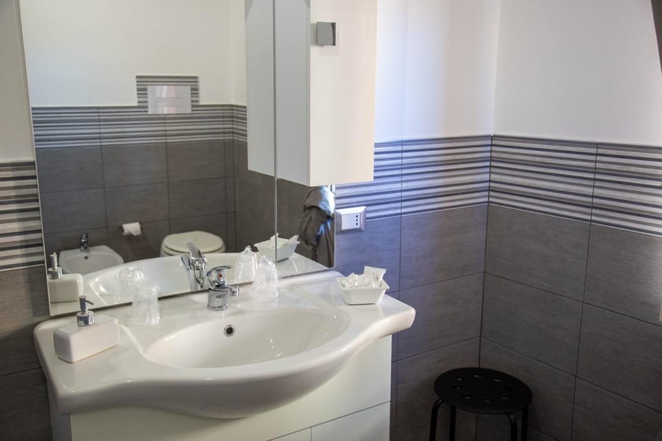 Shower, free toiletries, hair dryer, bidet