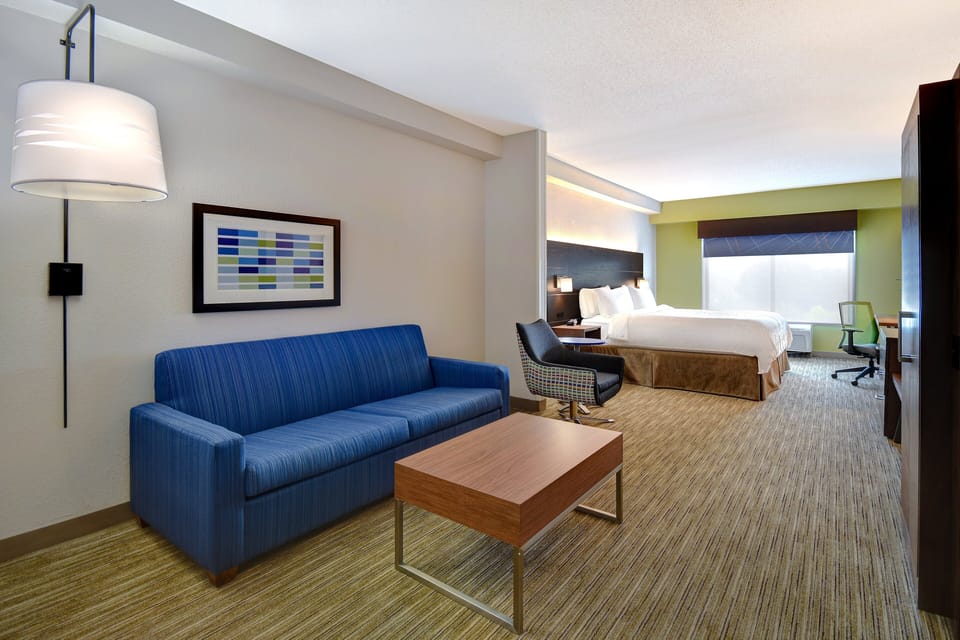 Suite, 1 King Bed | In-room safe, desk, iron/ironing board, free cribs/infant beds