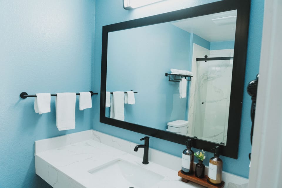 Standard Room, 1 King Bed | Bathroom | Free toiletries, hair dryer, towels