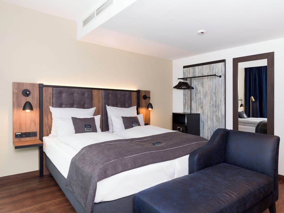 In-room safe, blackout drapes, soundproofing, free cribs/infant beds