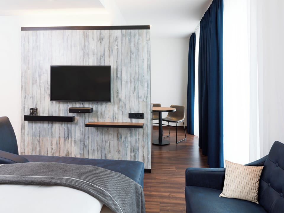 In-room safe, blackout drapes, soundproofing, free cribs/infant beds