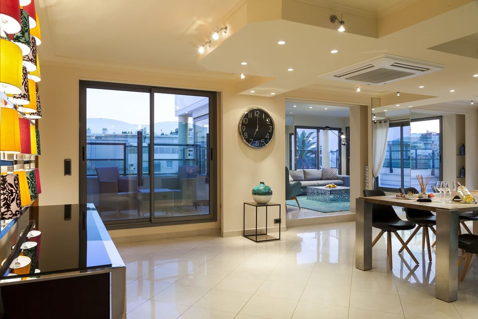 Penthouse, 5 Bedrooms, Terrace | Living area | Flat-screen TV