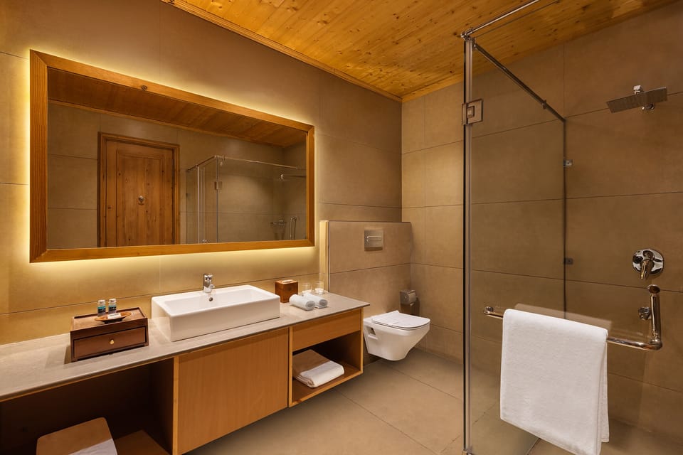 Shower, free toiletries, hair dryer (on request), slippers