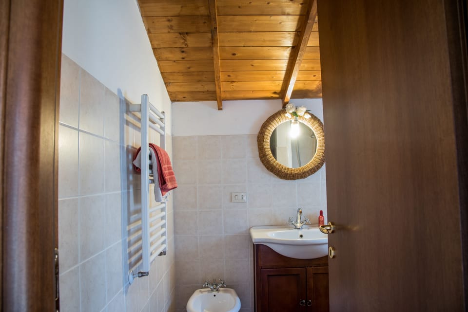 Shower, free toiletries, hair dryer, bidet