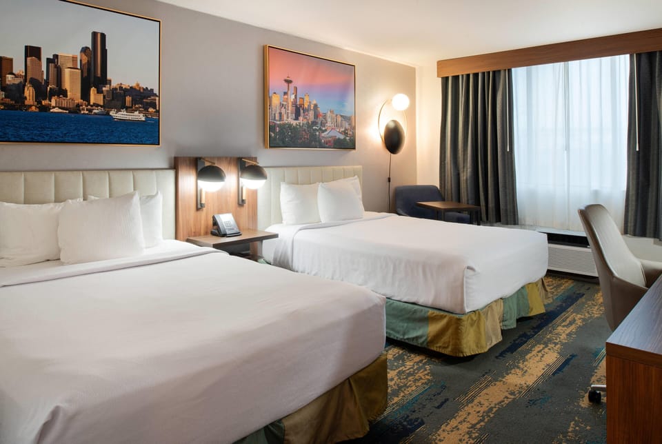 Room, 2 Double Beds, Non Smoking | Premium bedding, pillowtop beds, desk, blackout drapes