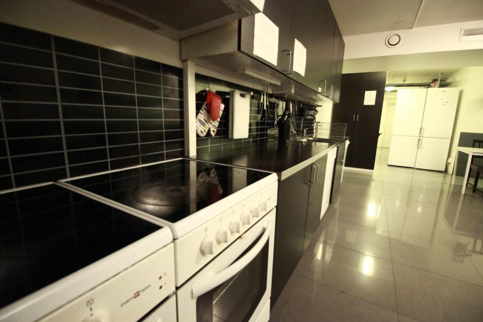 Shared fridge, microwave