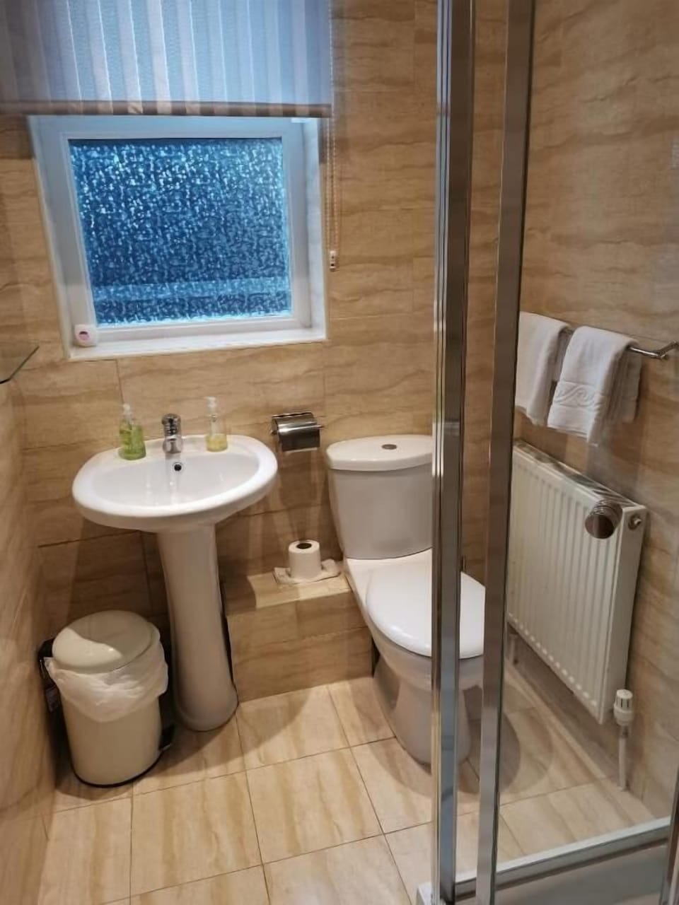 Double Room | Bathroom | Shower, hair dryer, towels