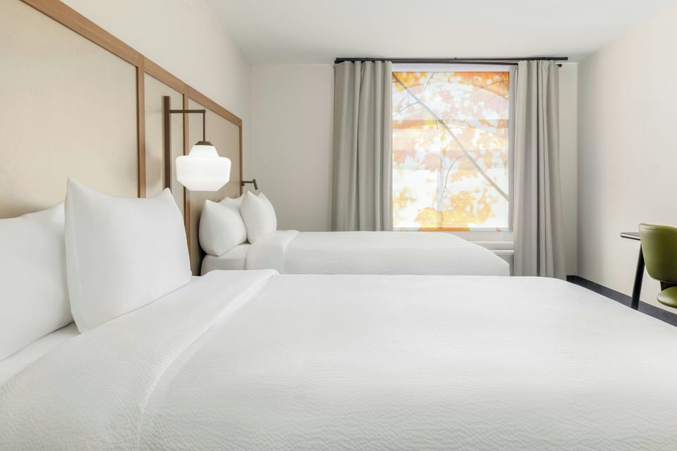 Premium bedding, pillowtop beds, in-room safe, desk