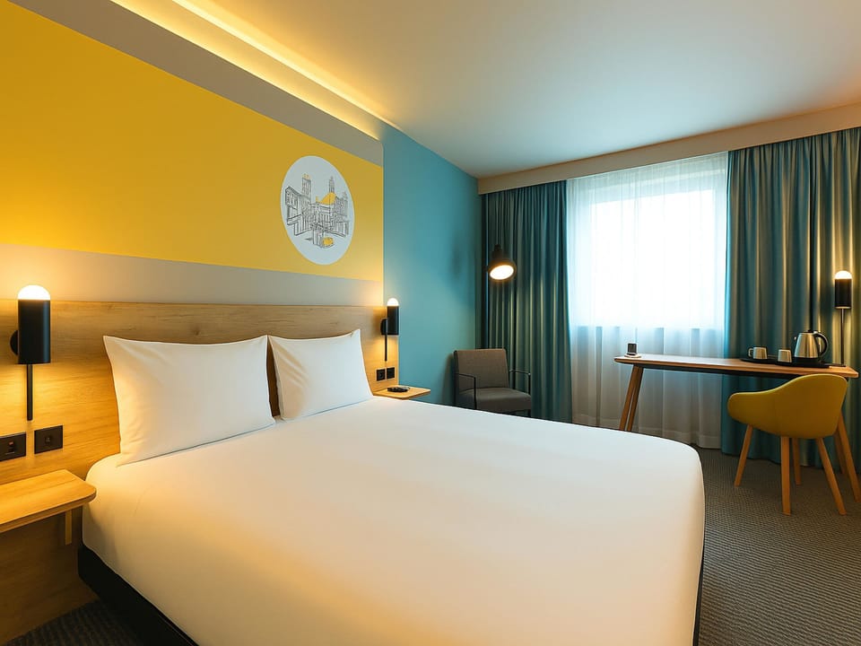 Double Room | Select Comfort beds, desk, laptop workspace, blackout drapes