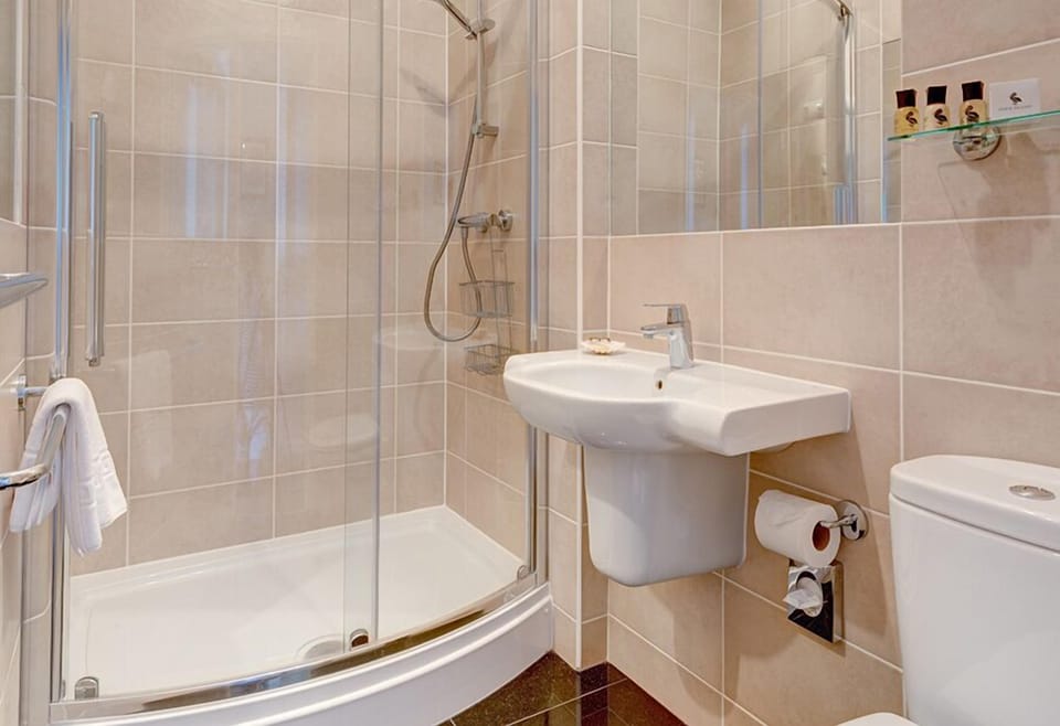 Standard Double Room (Rear View, 2nd floor) | Bathroom | Free toiletries, hair dryer, towels, toilet paper