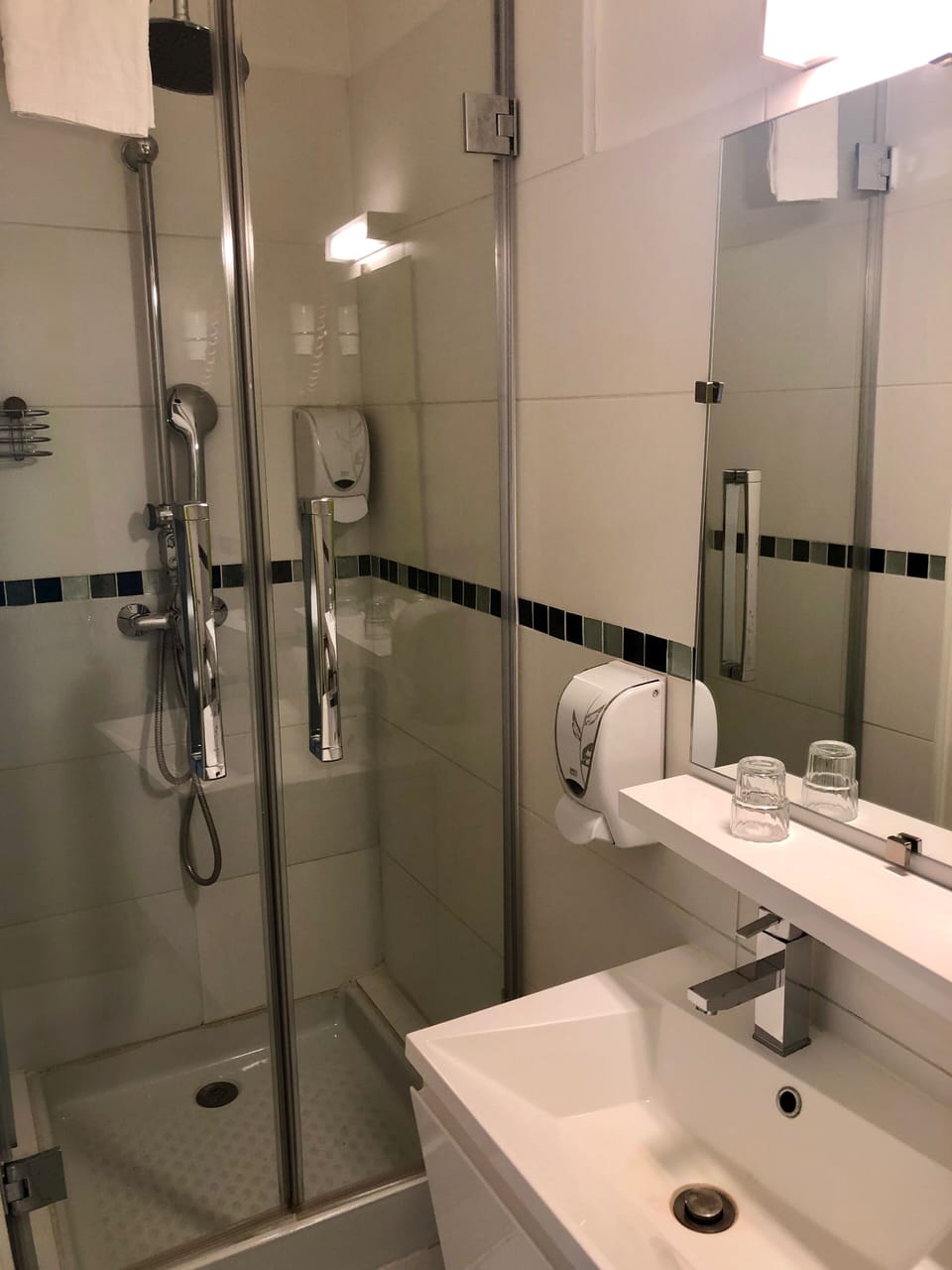 Bathroom | Shower, hair dryer, towels, soap