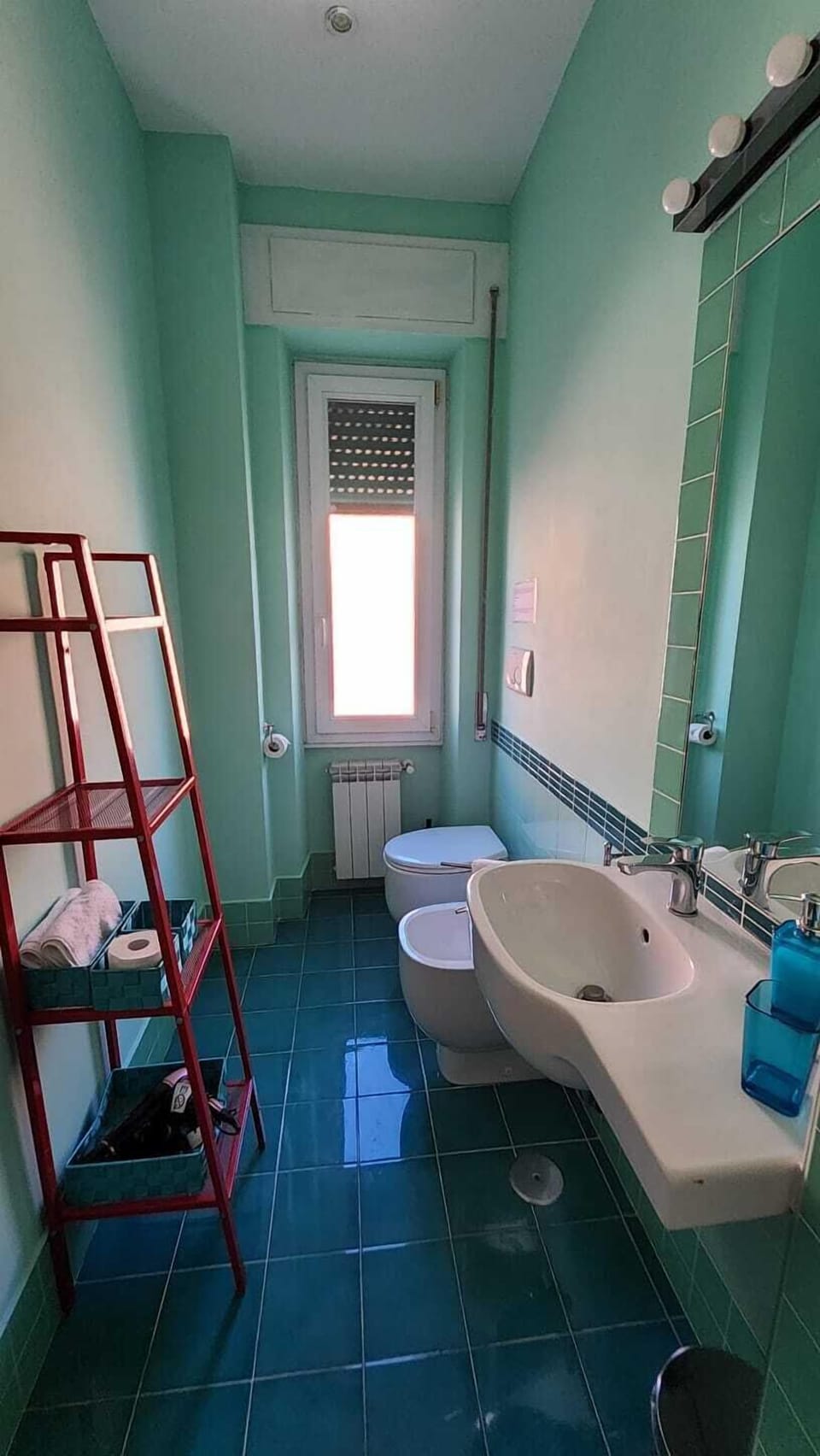 Double Room | Bathroom | Shower, hair dryer, bidet, towels