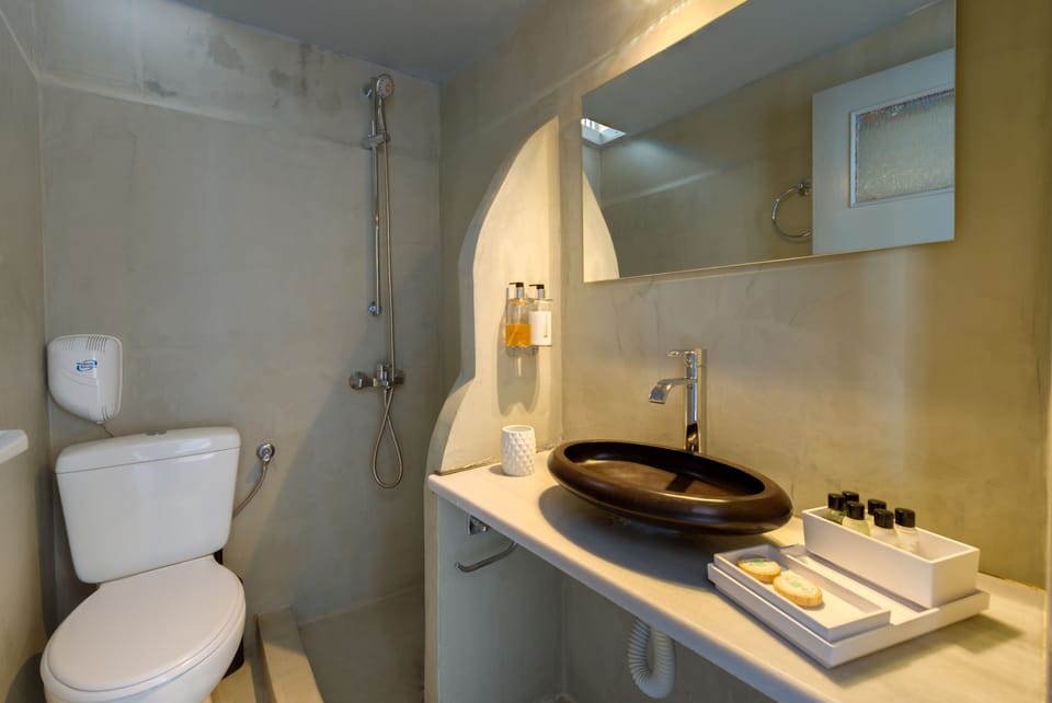 Standard Double Room, Sea View | Bathroom | Shower, free toiletries, hair dryer, towels