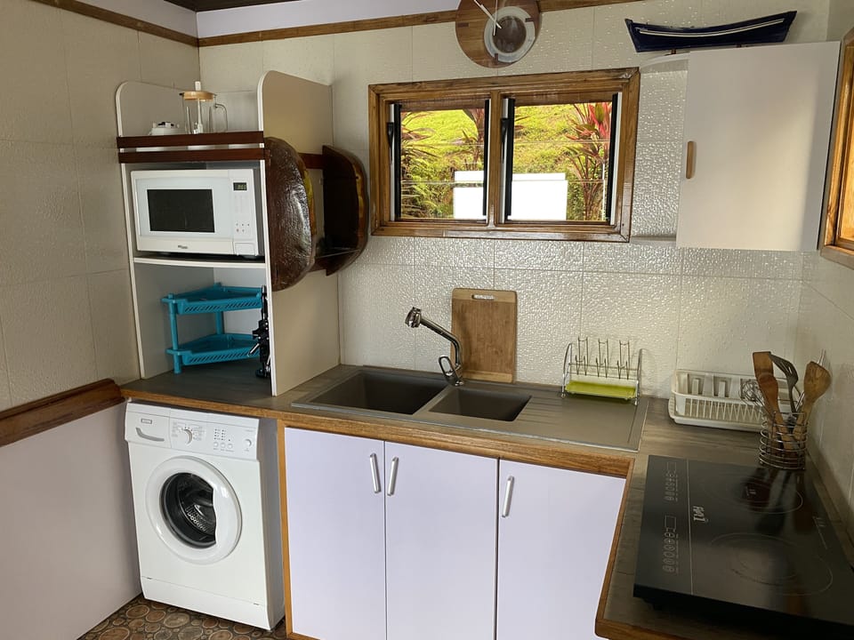 Panoramic Villa, 1 Bedroom | Private kitchen | Coffee/tea maker, full-size fridge, microwave, oven