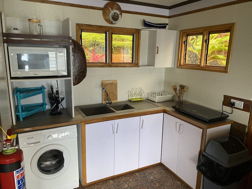 Panoramic Villa, 1 Bedroom | Private kitchen | Coffee/tea maker, full-size fridge, microwave, oven