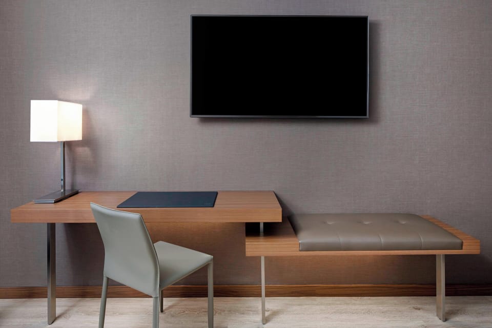In-room safe, desk, laptop workspace, blackout drapes