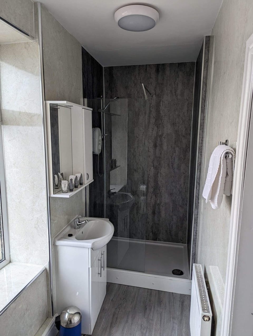 Free toiletries, hair dryer, towels