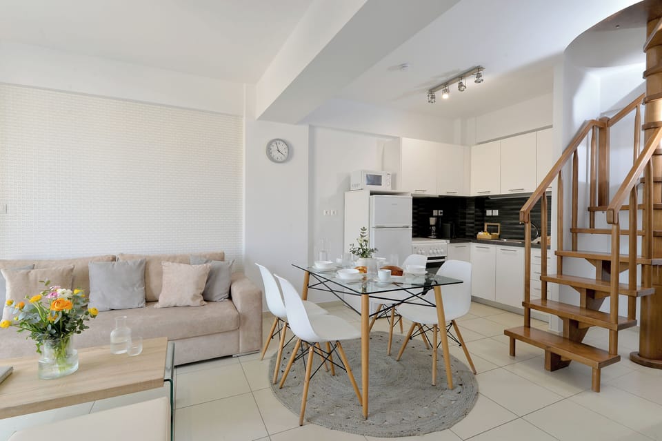 Maisonette with Acropolis View | Private kitchen | Fridge, microwave, stovetop, coffee/tea maker