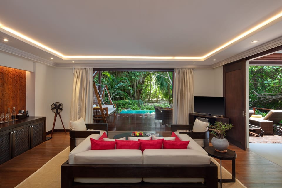 Meedhupparu Residence with Pool | Living area | LCD TV, table tennis, toys
