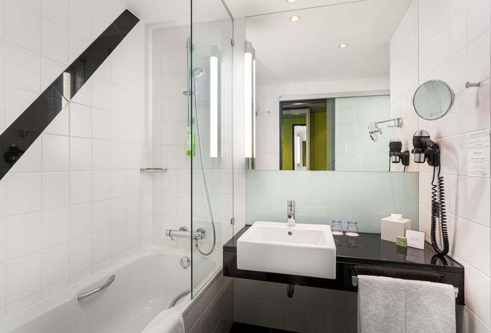 Hair dryer, towels