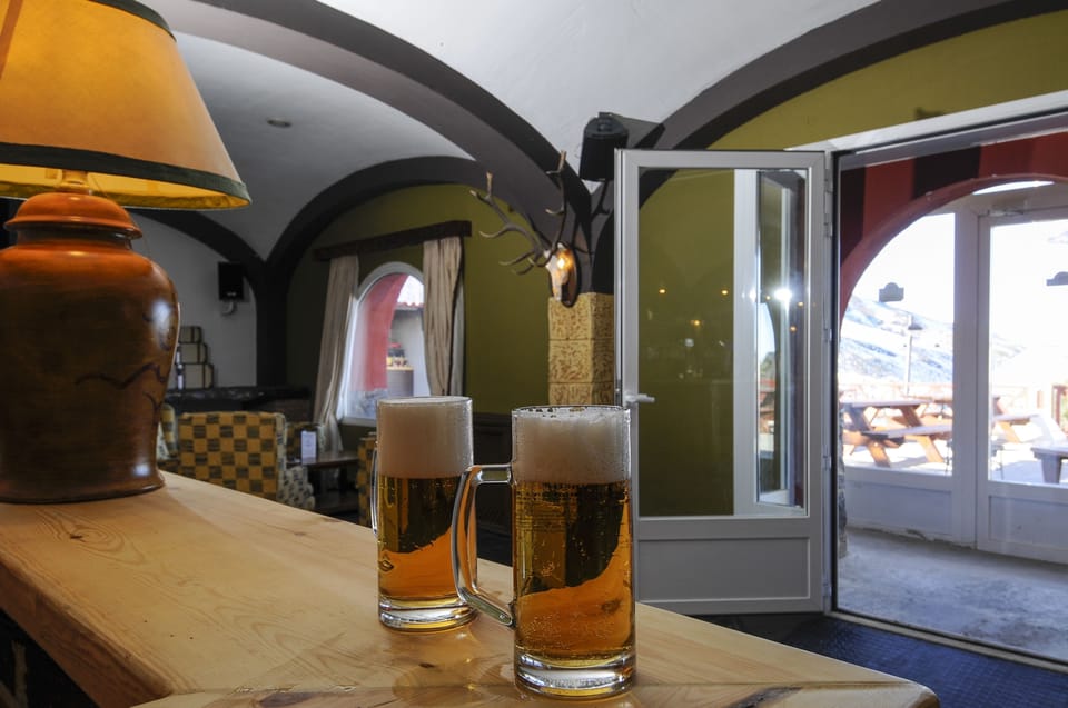 Tapas bar, garden views