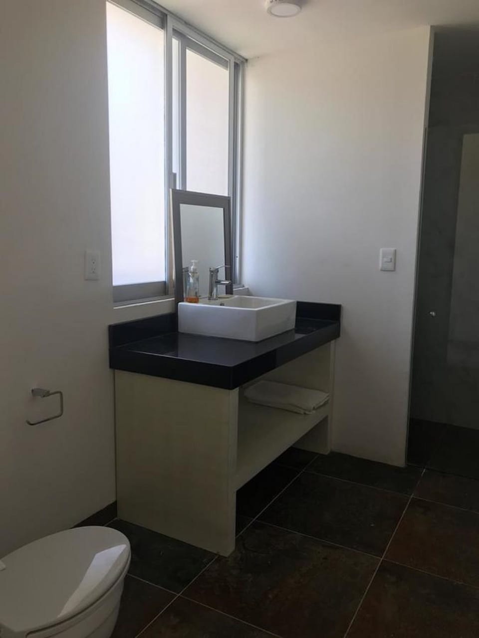 Shower, towels, soap, shampoo