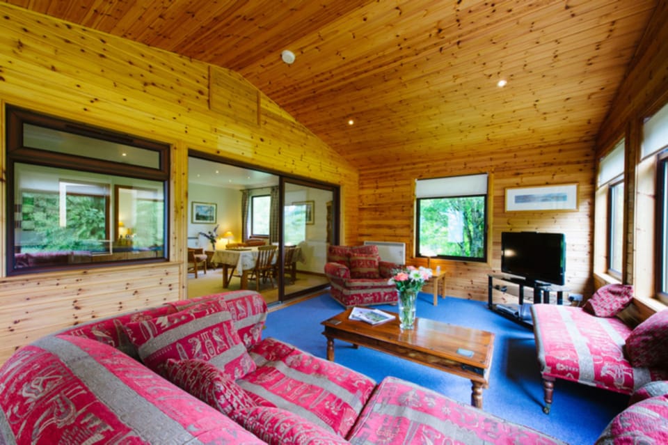 Chalet | Living area | 30-inch TV with satellite channels