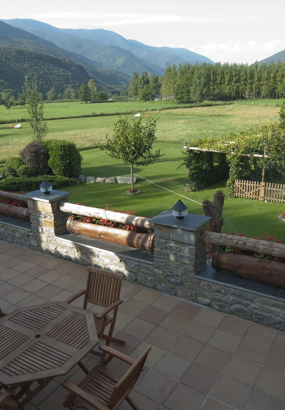Outdoor banquet area