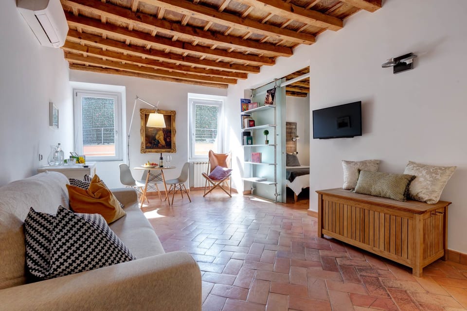 Superior Apartment, 1 Bedroom, Kitchenette | Living room | Flat-screen TV