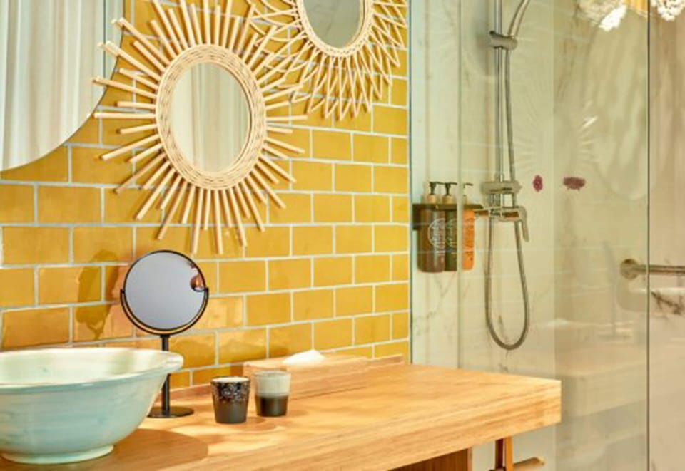 Studio, Terrace, Mountain View (Bay House) | Bathroom | Shower, rainfall showerhead, designer toiletries, hair dryer