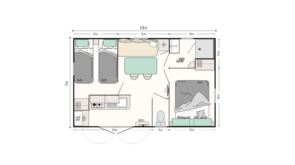 Standard Cottage, 2 Bedrooms | Down comforters, bed sheets