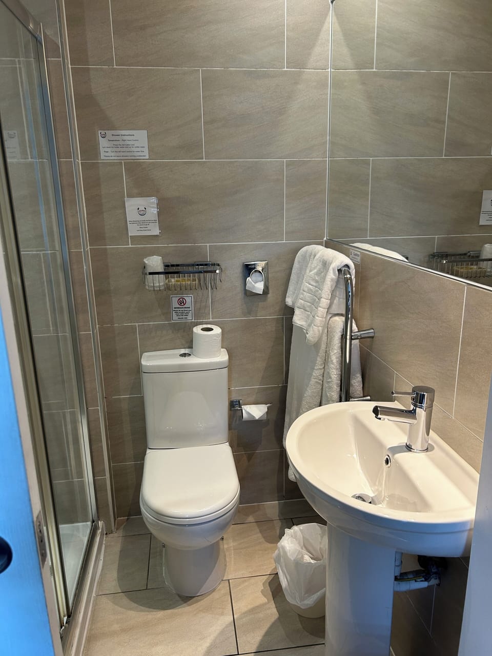 Hair dryer, towels