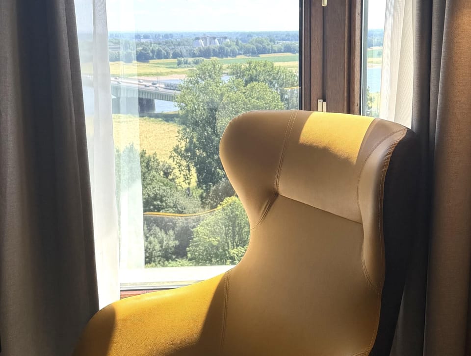 Premium Room, 1 King Bed, River View | Hypo-allergenic bedding available, in-room safe, laptop workspace