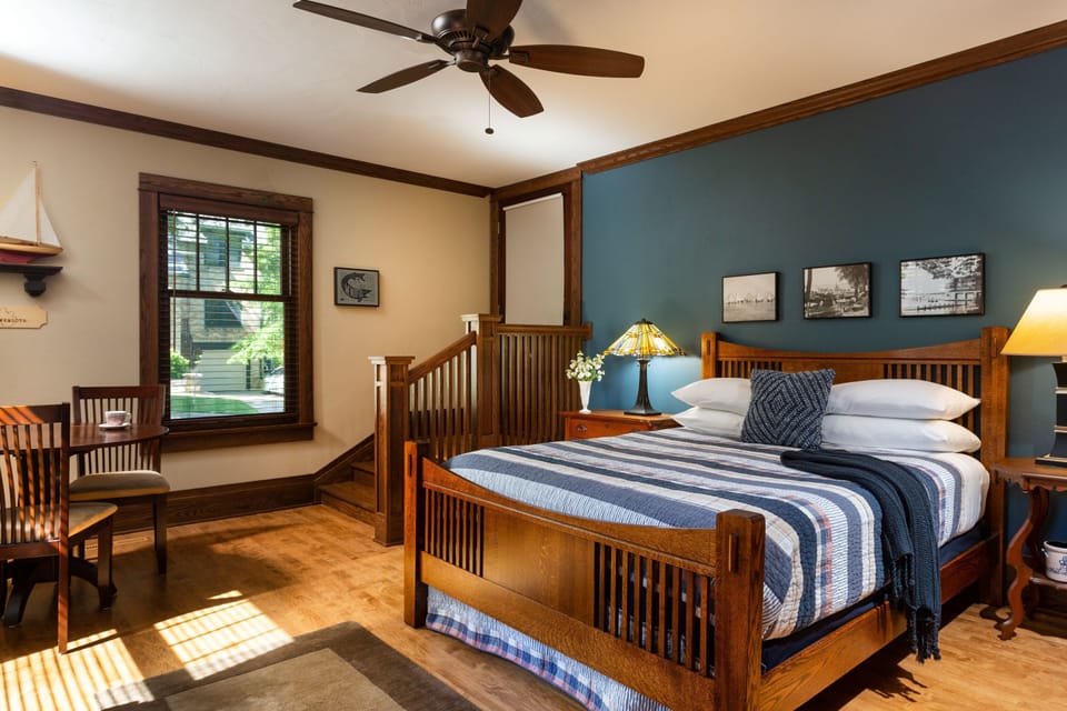 Room, Private Bathroom, (THE MENDOTA SUITE) | Premium bedding, desk, iron/ironing board (on request), WiFi (free)