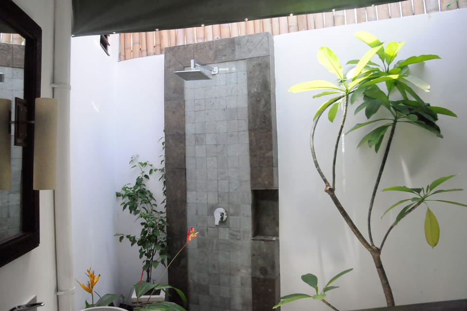 Shower, free toiletries, hair dryer, bidet