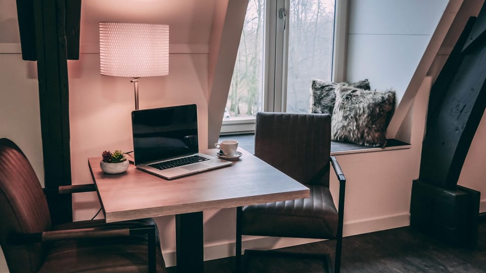 Premium bedding, desk, soundproofing, iron/ironing board